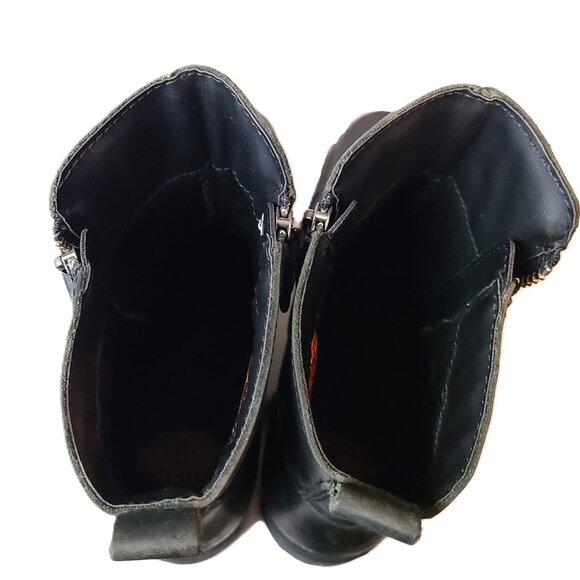 Harley-Davidson sz 8 Amherst D84236 Twin Zip Short Boots Leather Motorcycle Bike - Picture 13 of 16